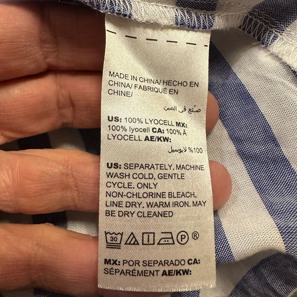 Chico’s crazy stripe button up top. - Picture 6 of 6